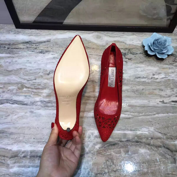 16AW ジミーチュウスーパーコピー Jimmy Choo★ROMY 60 Red ROMY60TEK